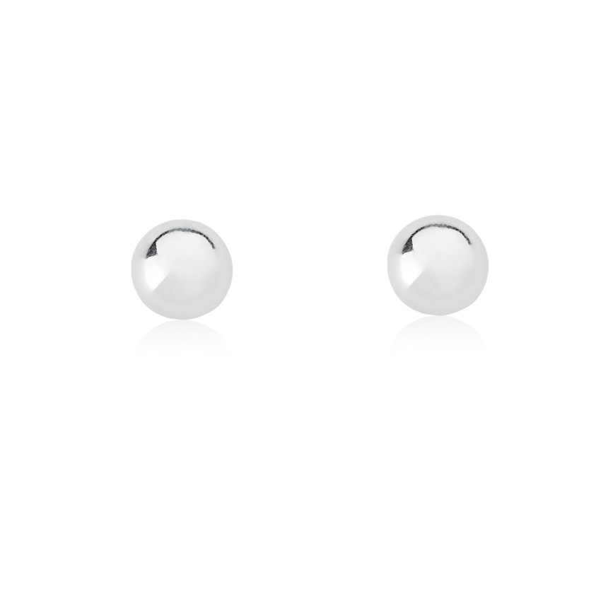 Brinco de Prata Fixo Bola 10mm
