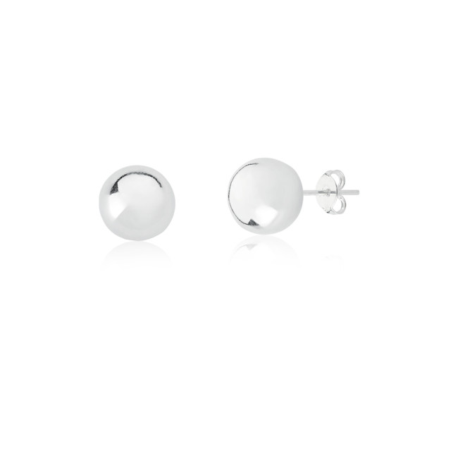Brinco de Prata Fixo Bola 10mm