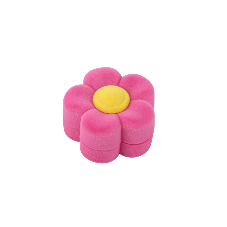 Estojo Veludo Flor Rosa