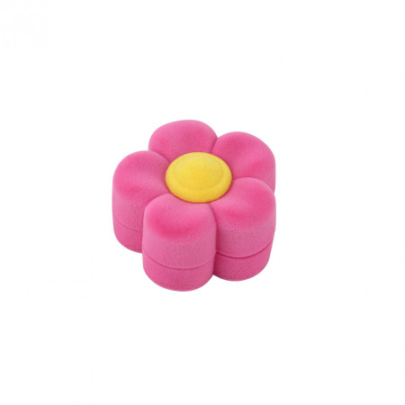 Estojo Veludo Flor Rosa