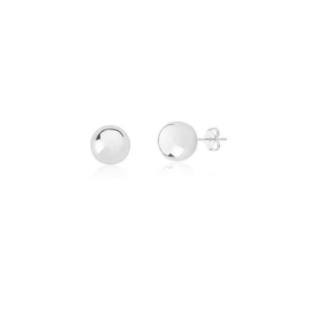 Brinco de Prata Fixo Bola 8mm