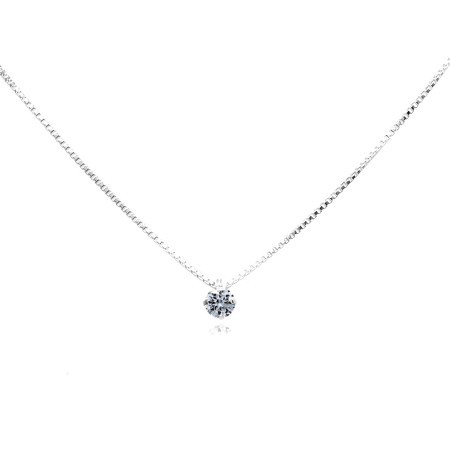 Gargantilha Prata Ponto Luz 5mm