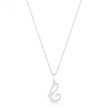 Gargantilha Prata Letra Frisada (C)