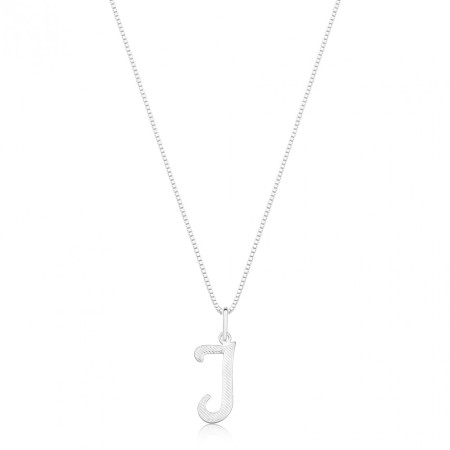 Gargantilha Prata Letra Frisada (I)