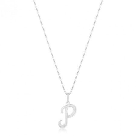 Gargantilha Prata Letra Frisada (P)