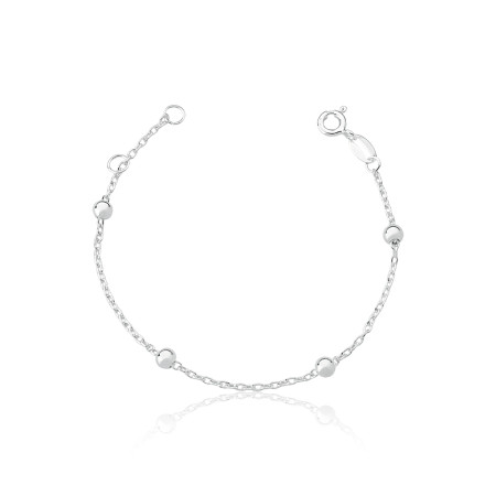 Pulseira Prata Infantil Bolinha (Cartier)