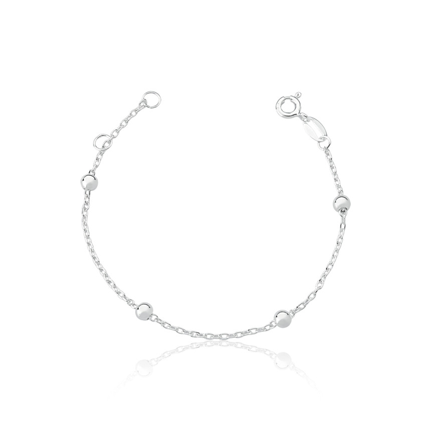 Pulseira de Prata Infantil Bolinha (Cartier)