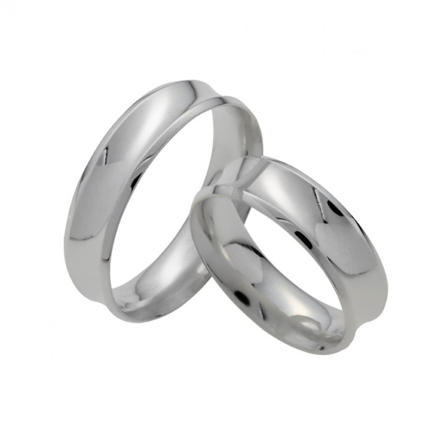 Aliança de Compromisso Prata Côncava / 6mm (Valor da unidade)