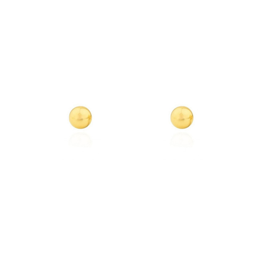 Brinco de Ouro 18k Infantil Bolinha 3mm Baby