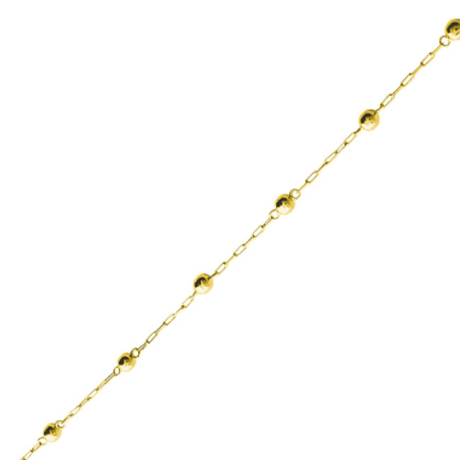 Pulseira de Ouro 18k Infantil Bolinha