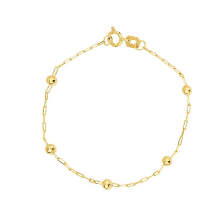 Pulseira de Ouro 18k Infantil Bolinha