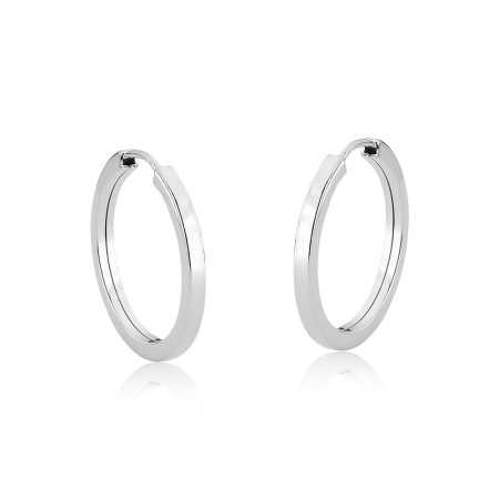 Argola Prata Fio Quadrado 18mm 