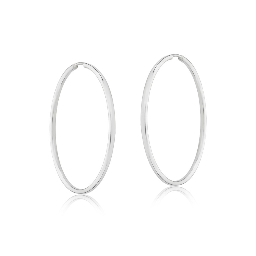 Argola Prata Fio Redondo 38mm