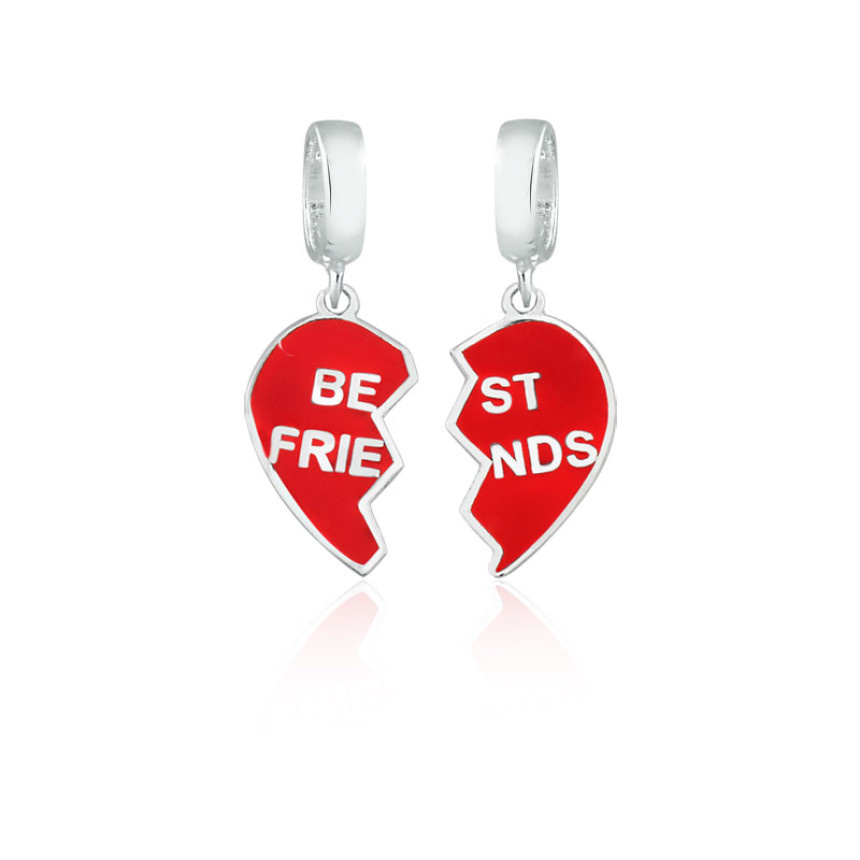 Berloque de Prata You Argola Best Friends Vermelho