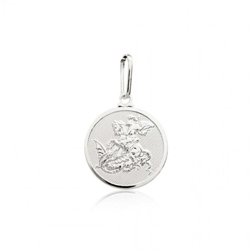 Pingente de Prata Medalha São Jorge