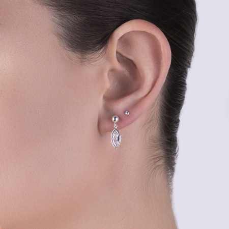 Brinco Prata Fixo Zircônia Boreal