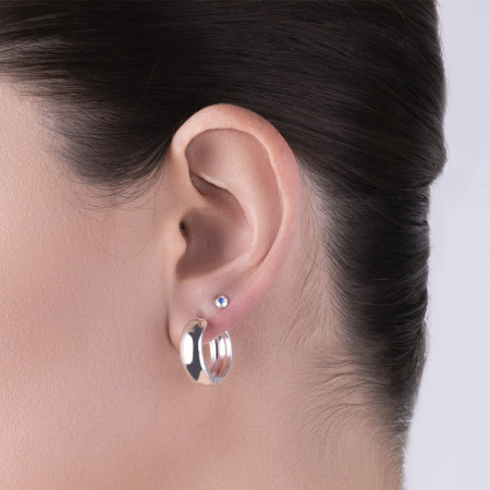 Brinco Prata Fixo Zircônia Boreal