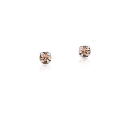 Brinco Prata Fixo Zircônia Citrino