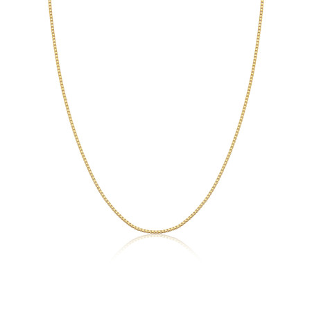 Corrente Veneziana 60cm + 5cm de Extensor Folheado a Ouro 18k