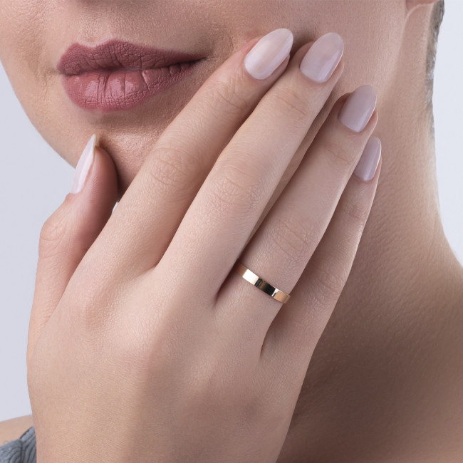 Aliança de Casamento Ouro 10k Quadrada / 3mm (Valor da unidade)