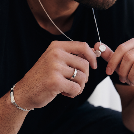 Escapulário Prata São Bento 60cm