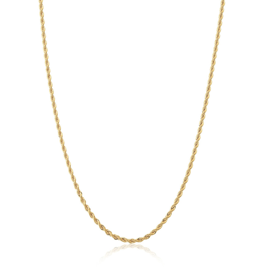 Corrente Cordão Baiano 60cm Folheada a Ouro 18k