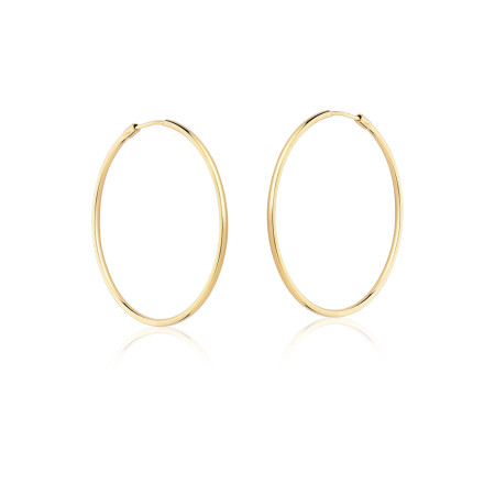 Argola Fio Redondo 3,8cm Folheado a Ouro 18k