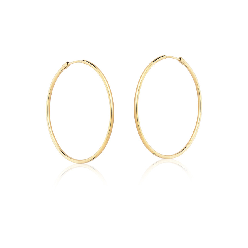 Argola Fio Redondo 3,8cm Folheado a Ouro 18k