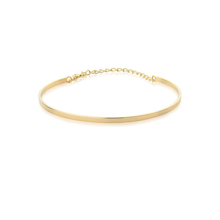 Bracelete Fio Quadrado com Extensor Folheado a Ouro 18k