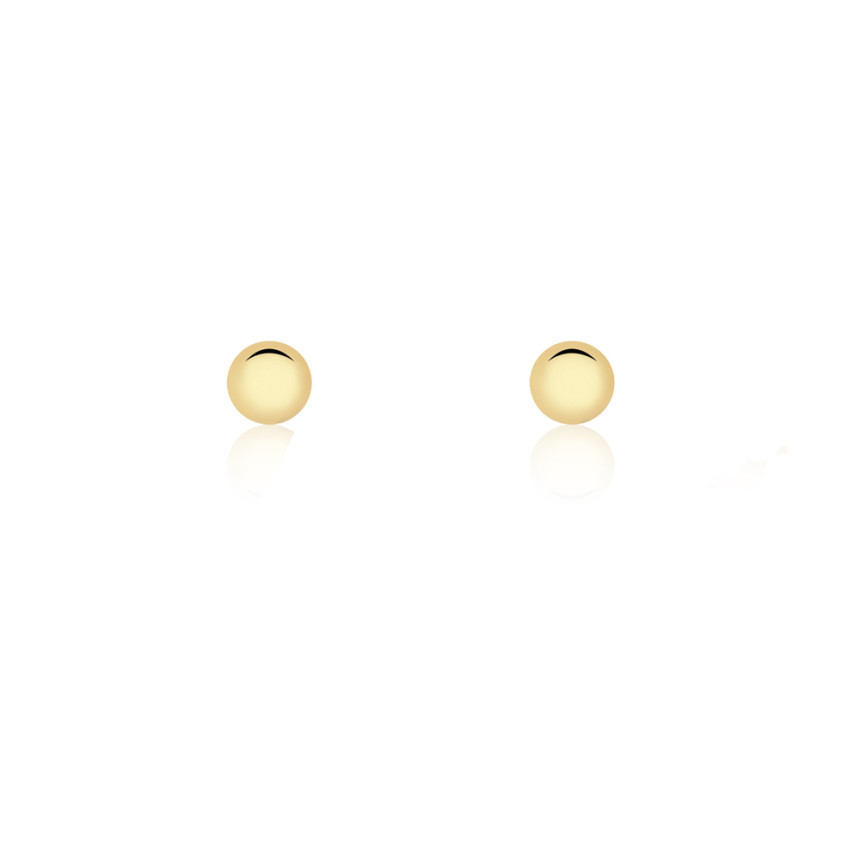 Brinco Fixo Bola 5mm Folheado a Ouro 18k