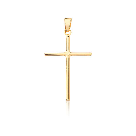 Pingente Cruz Palito M Folheado a Ouro 18k
