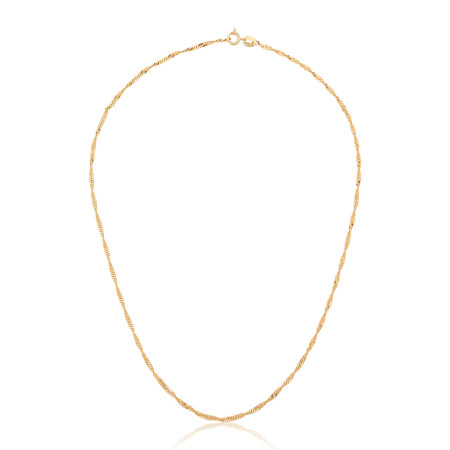 Corrente Singapura 45cm Folheado a Ouro 18k