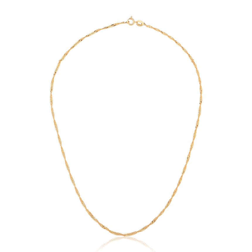 Corrente Singapura 50cm Folheado a Ouro 18k
