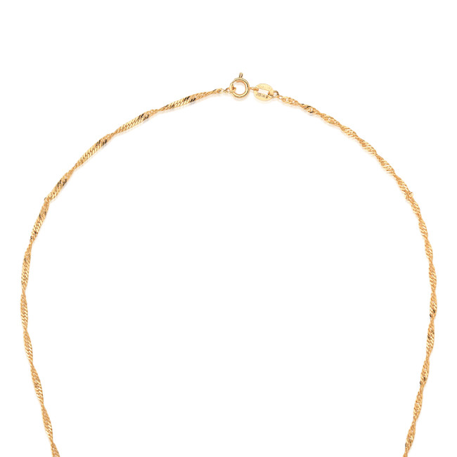Corrente Singapura 50cm Folheado a Ouro 18k