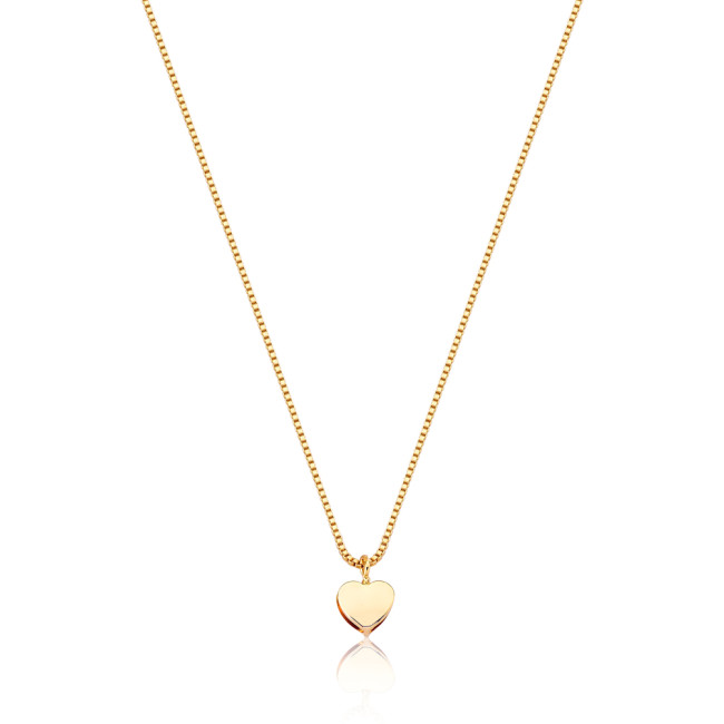 Conjunto Coração Liso Folheado a Ouro 18K