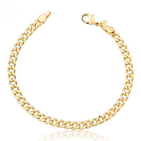 Pulseira Grumet 20cm (5mm) Folheada a Ouro 18k