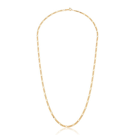 Corrente 3x1 3mm 45cm (Curta) Folheada a Ouro 18k