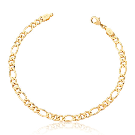 Pulseira 3x1 20cm (4mm) Folheada a Ouro 18k