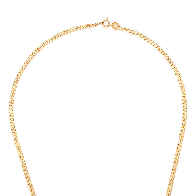 Corrente Grumet 50cm (4mm) Folheada a Ouro 18k