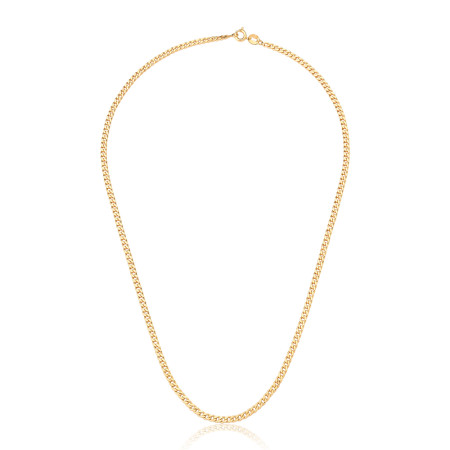 Corrente Grumet 50cm (4mm) Folheada a Ouro 18k