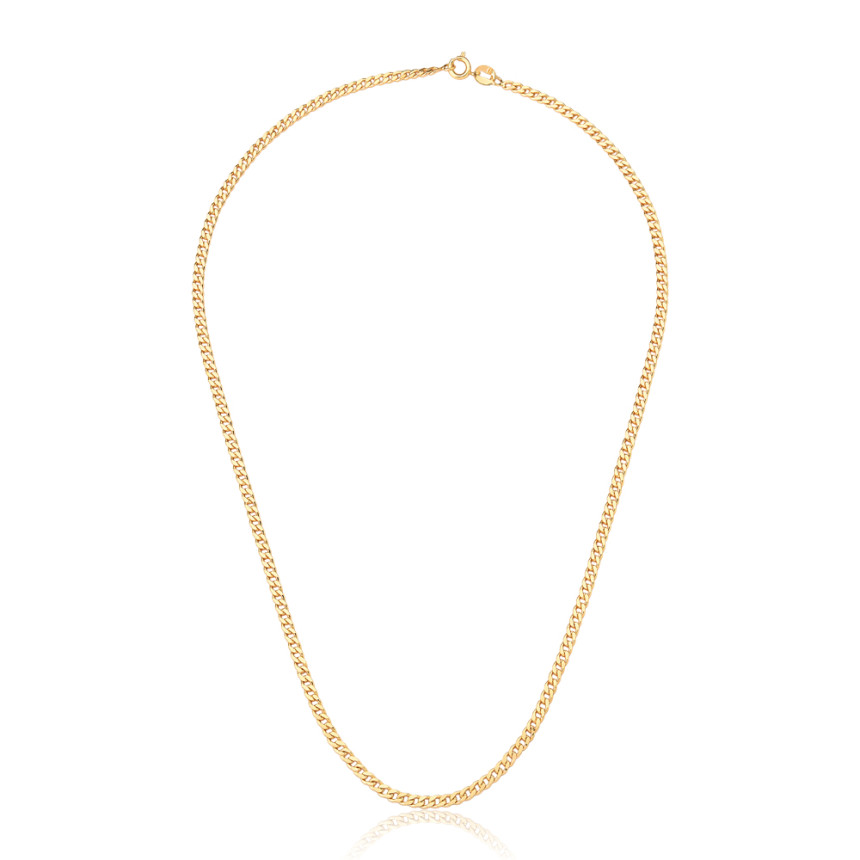 Corrente Grumet 50cm (4mm) Folheada a Ouro 18k