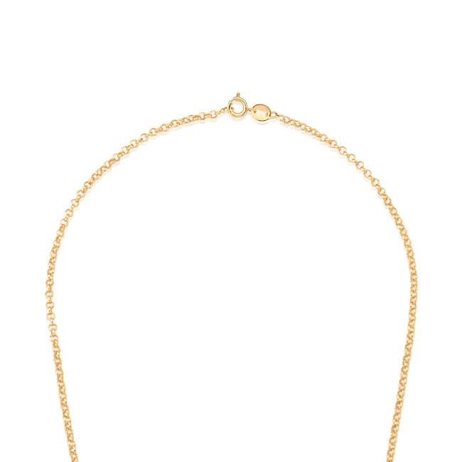 Corrente Elo Português 45cm Folheada a Ouro 18k