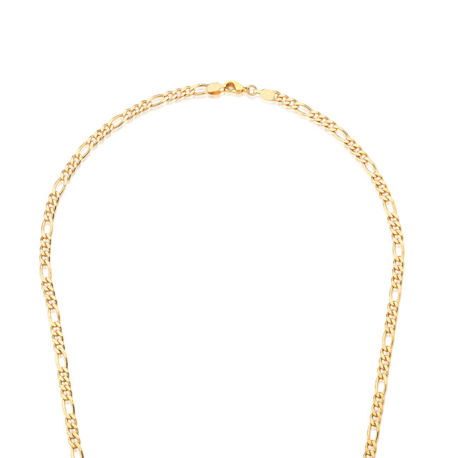 Corrente 3x1 60cm (4mm) Folheada a Ouro 18k