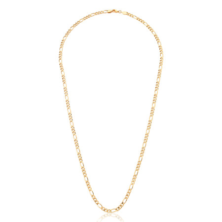 Corrente 3x1 60cm (4mm) Folheada a Ouro 18k