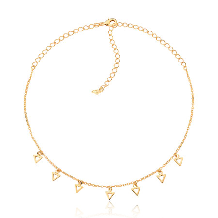 Choker Infantil Triângulos Folheado a Ouro 18k