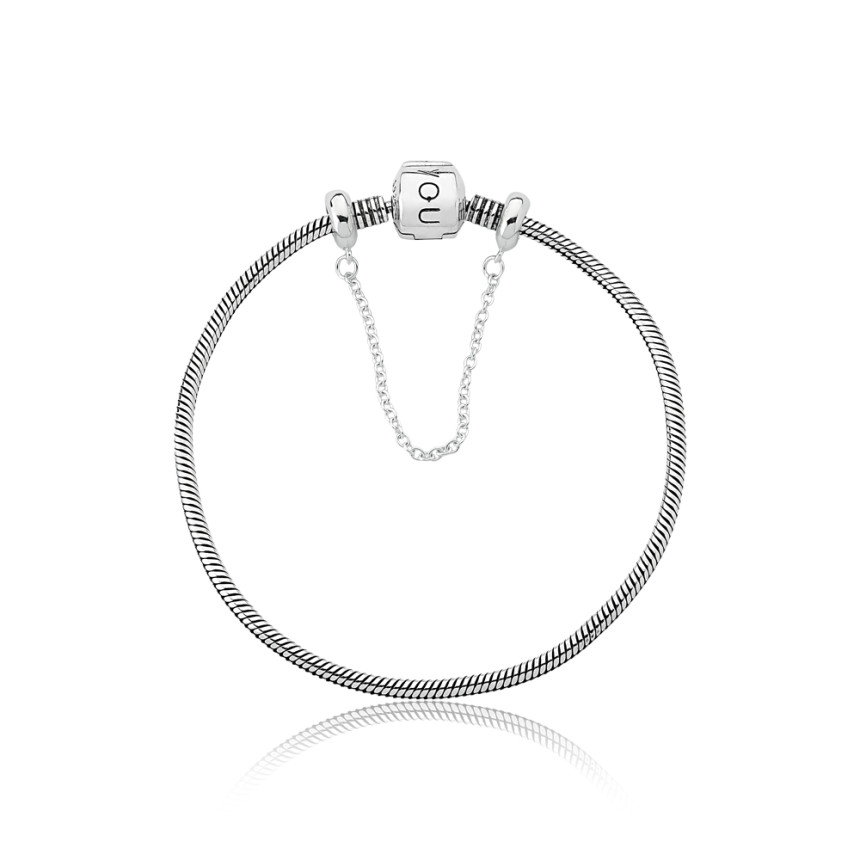 Pulseira Prata You Trava Snake Lumaê C/ Pega Ladrão 20cm