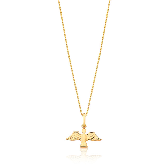 Pingente Espírito Santo "P" Folheado a Ouro 18k