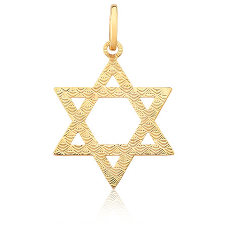 Pingente Estrela de Davi Vazada "G" Folheado a Ouro 18k