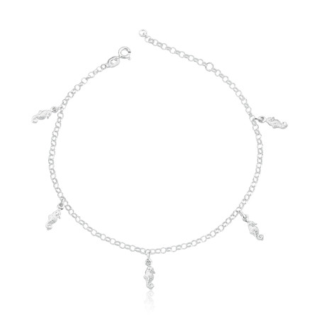 Tornozeleira Prata Cavalo Marinho