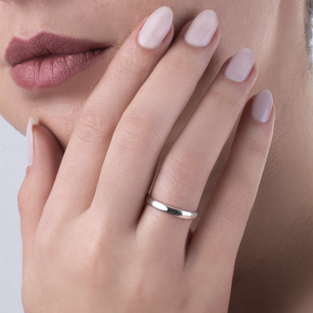 Aliança de Compromisso Prata Lisa COM ou SEM Pedra / 3mm (Valor da unidade)